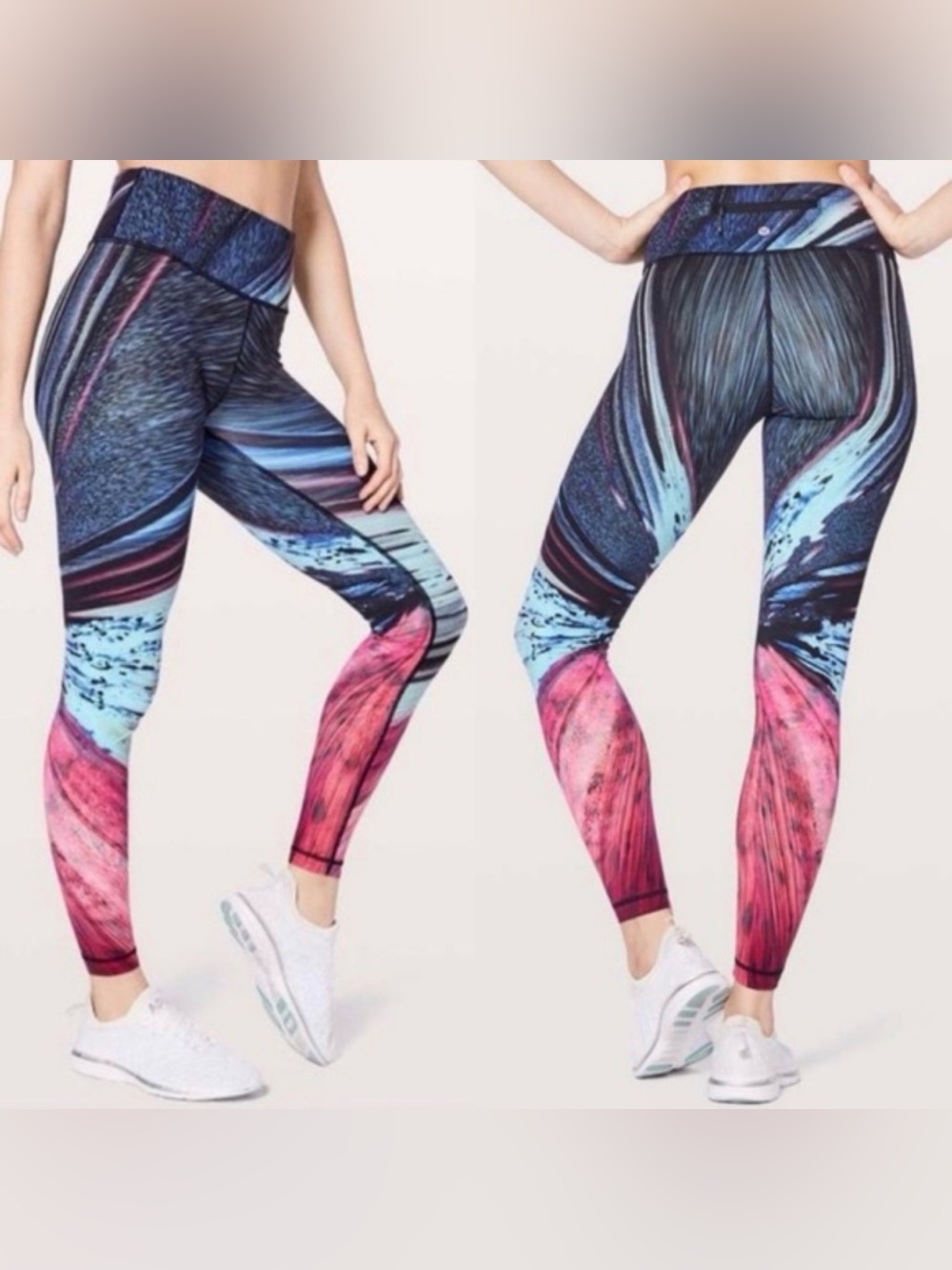 Lululemon Speed Wunder Colorful Full Length Leggings Size 2